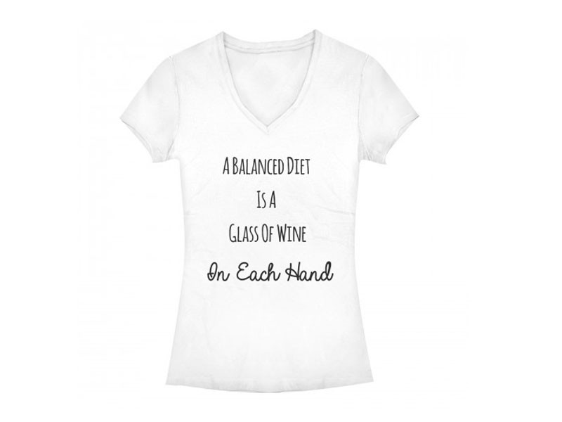 Juniors Chin up Balanced Wine Diet Kid's T-Shirt