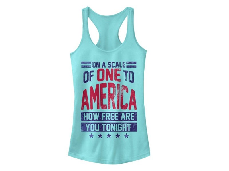 Junior's 4th of July America How Free are You Tonight Kid's Tank Top