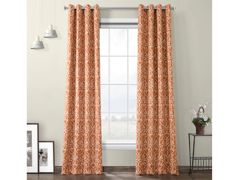 Nouveau Rust Grommet Blackout Room Darkening Curtain