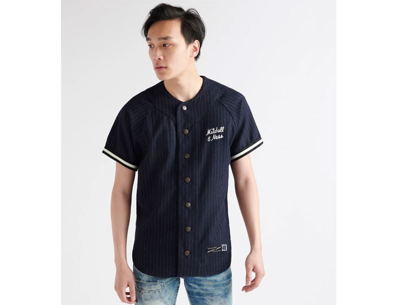 Baseball Button-Down Jersey T-Shirt For Men