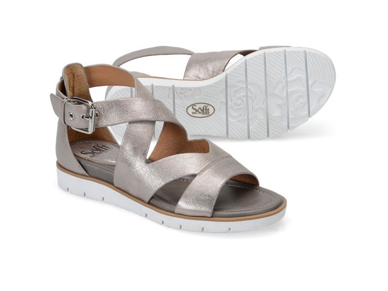 Mirabelle Anthracite Metallic Sandal For Women