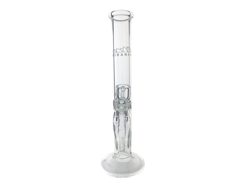 Straight Tube w/Ice Pinch Flame Polished Down Stem Bowl & Banger By Piranha
