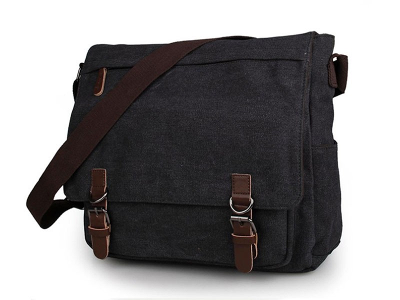 Commuter Men's Canvas Classic Messenger Men's Bag Stone Gray