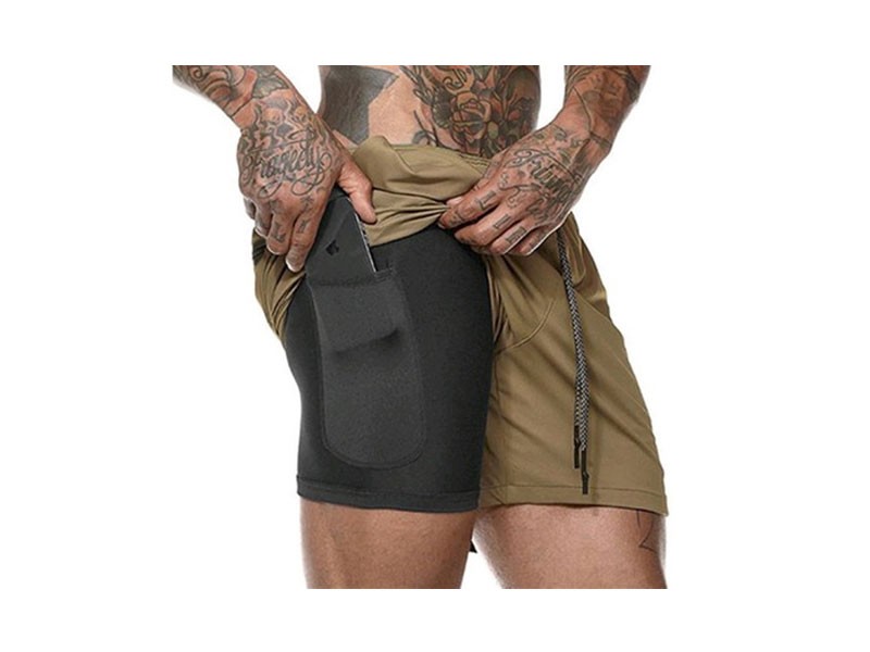 11 Colors Men 2 in 1 Running Shorts Athletic Shorts With Inner Compression Short