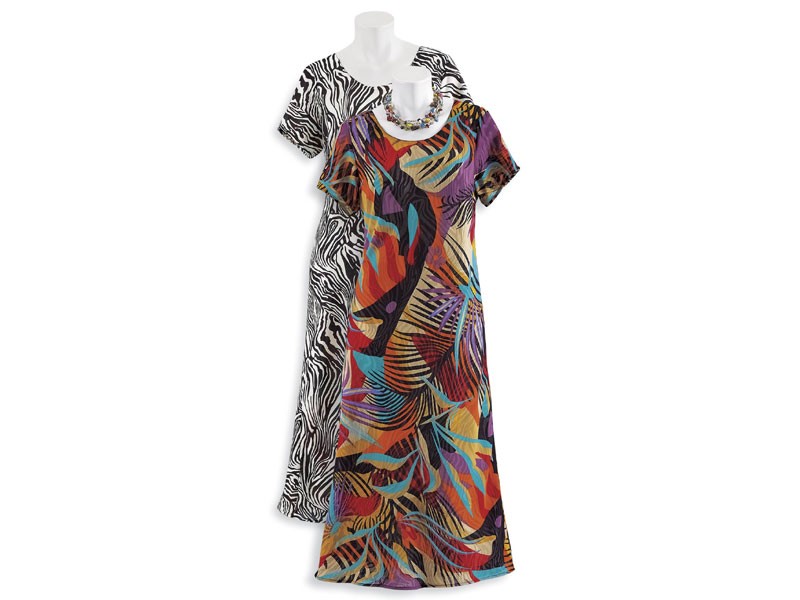 Reversible Palms to Zebra Dress For Women