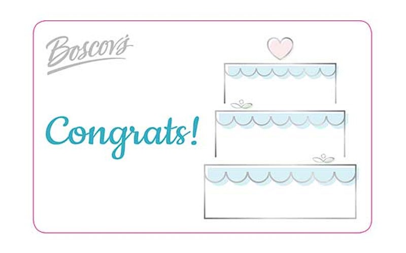 Boscov's Wedding Cake Gift Card