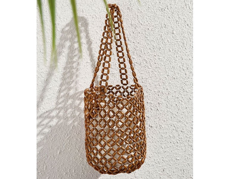 Beaded Tote Bag With Inner Pouch For Women