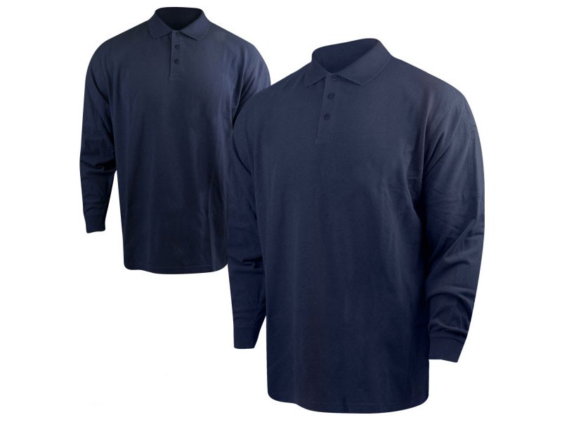 Tactical Professional Long-Sleeve Polo Dark Navy Shirt For Men