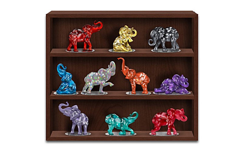 Blake Jensen Rare Gem-Inspired Elephant Figurine Collection