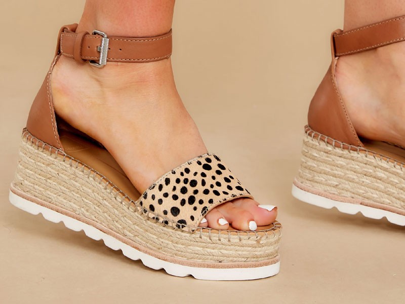 Women's Larita Cheetah Espadrille Wedge Sandals
