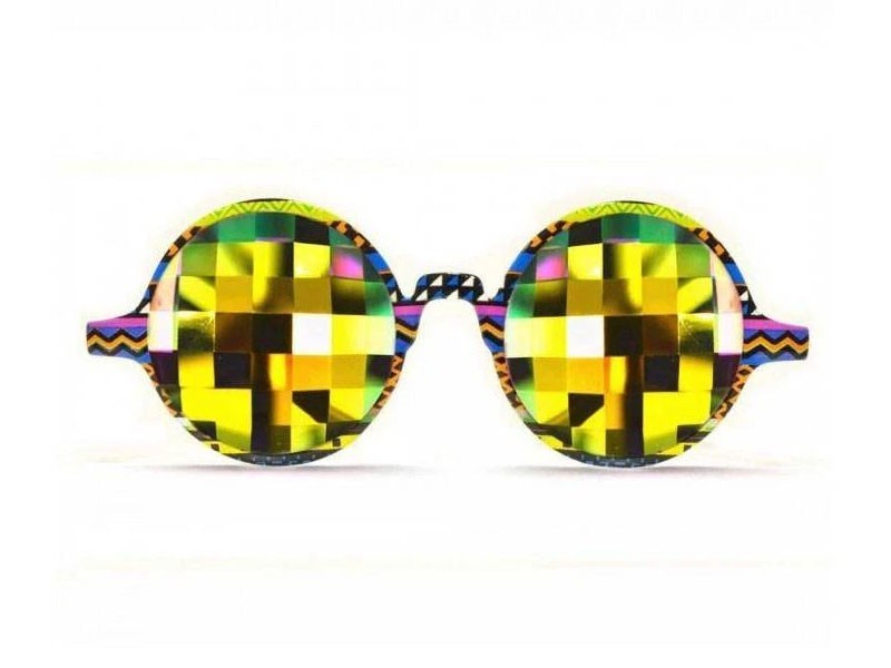GloFX Tribal Kaleidoscope Men's Glasses Rainbow Bug Eye