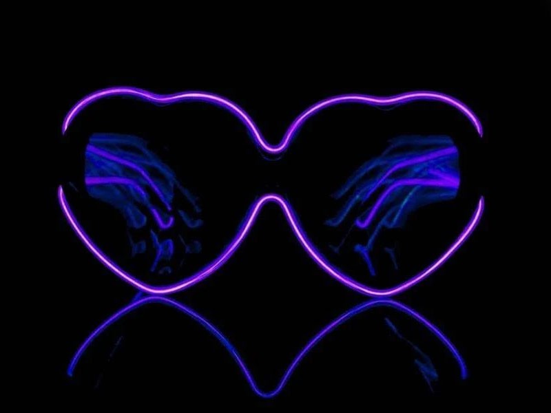 Customizable Heart Luminescence Diffraction Glasses For Men & Women