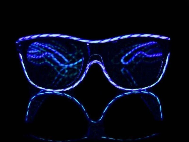 Customizable Tracer Luminescence Diffraction Men's Glasses