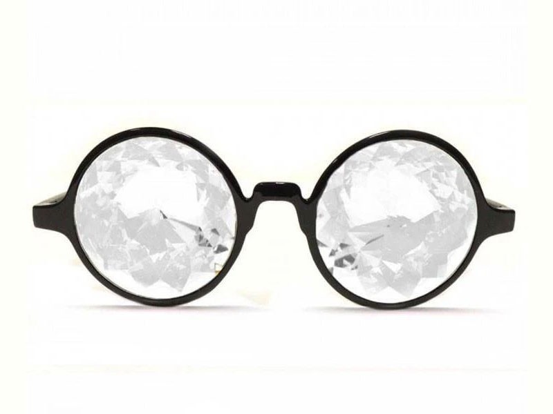 GloFX Black Kaleidoscope Glasses For Men