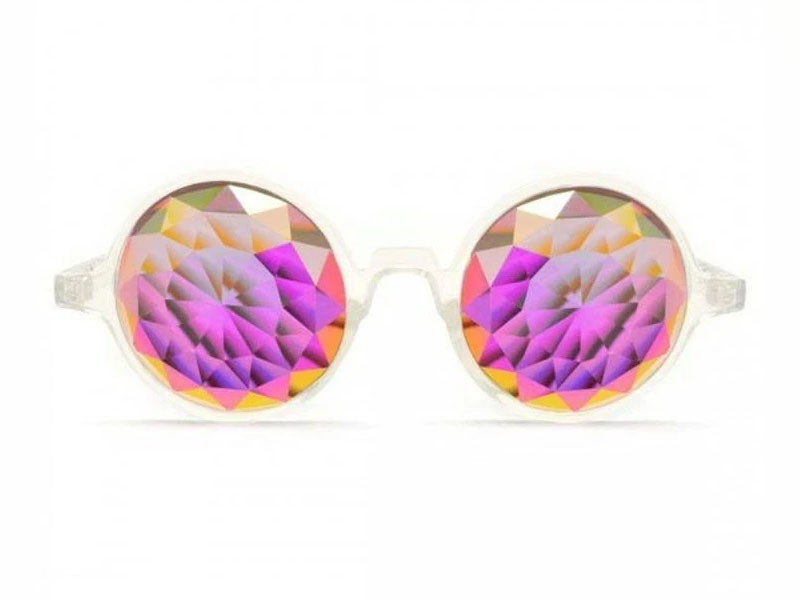 Clear Kaleidoscope Rainbow Fractal Glasses For Men & Women