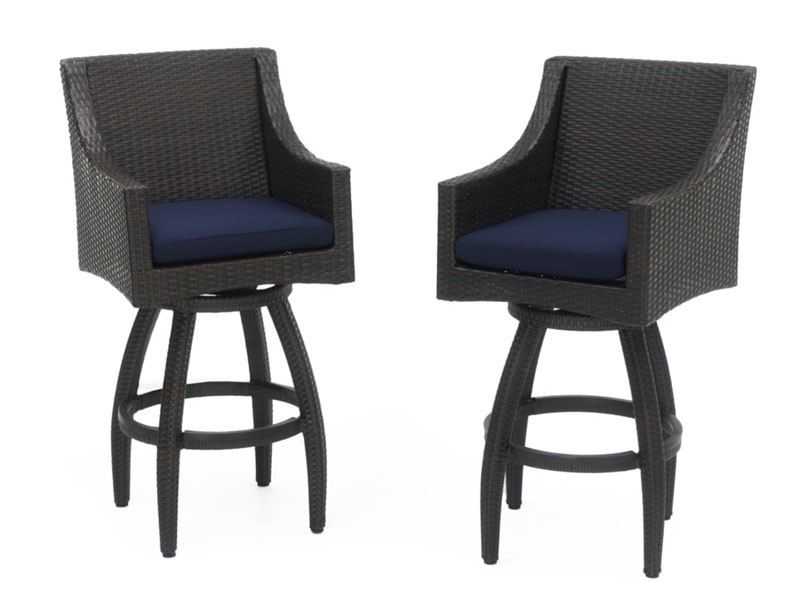 Deco Swivel Barstool 2pk Navy Blue