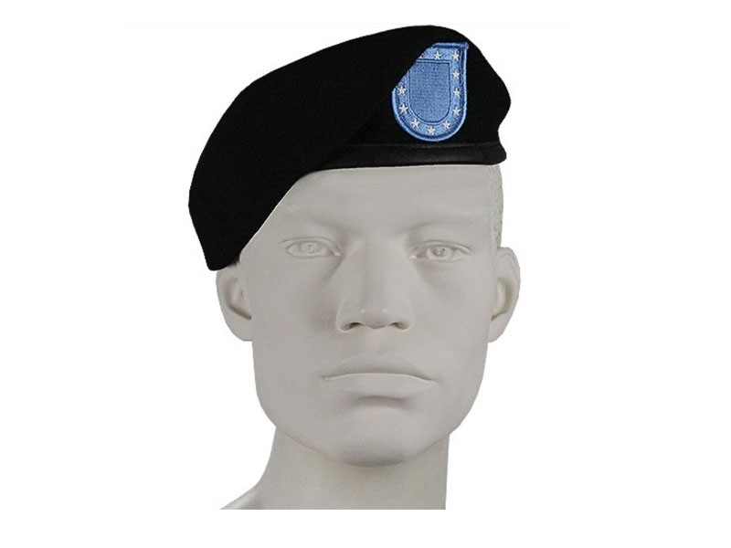 Formed & Inspection Ready Black Beret with Flash