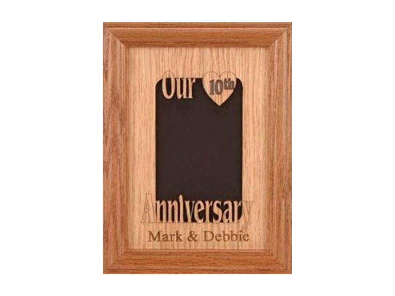 Anniversary 10th Silver 5x7 Photo Frame