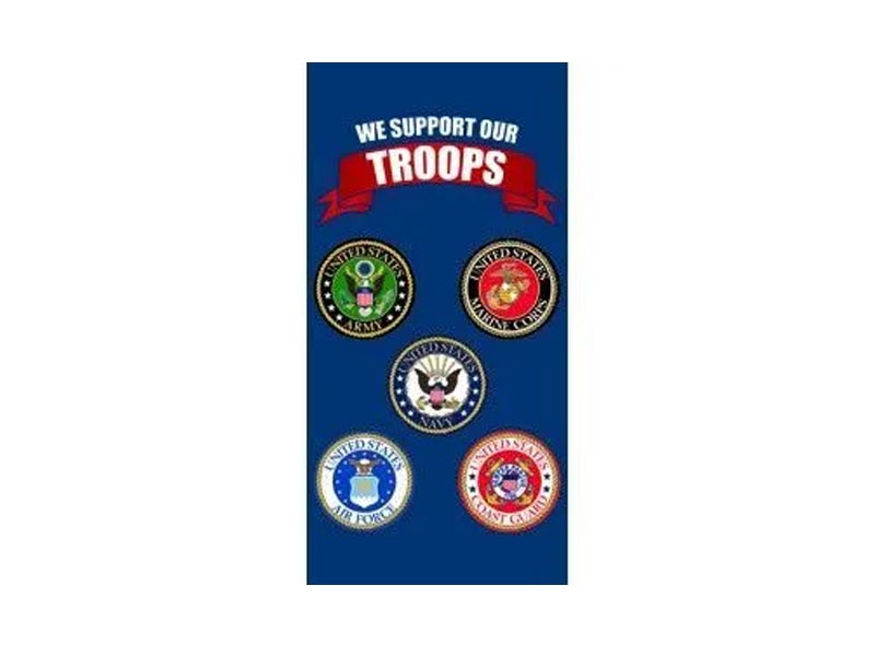 Support Our Troops Street Banner