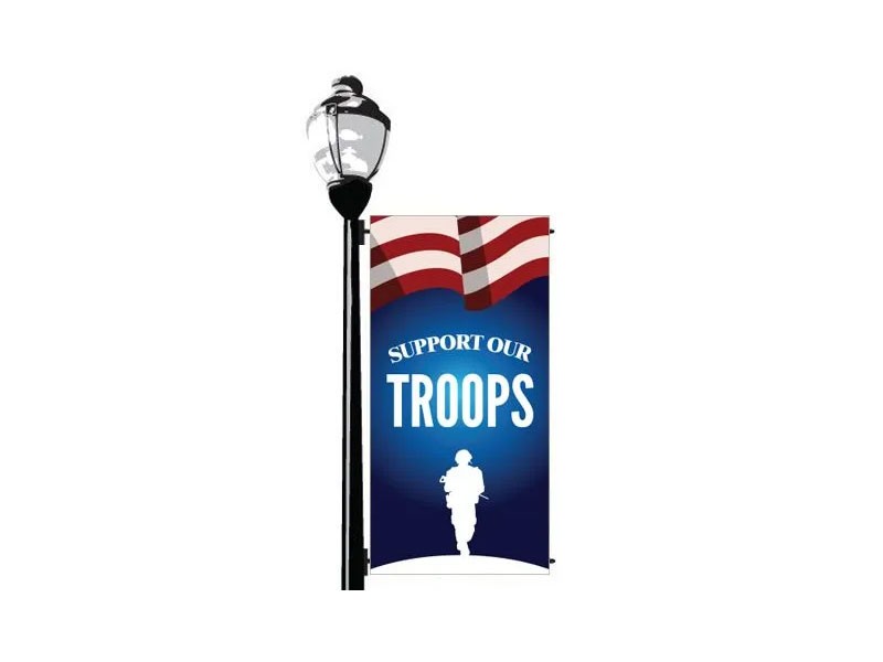 Patriotic Troops Street Banner