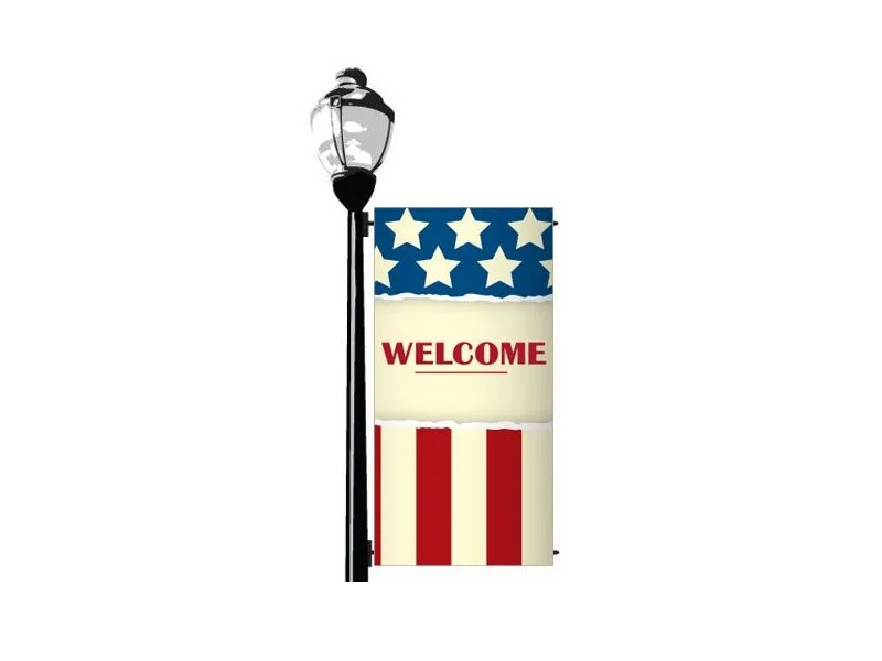 Welcome Stars & Stripes Street Banner