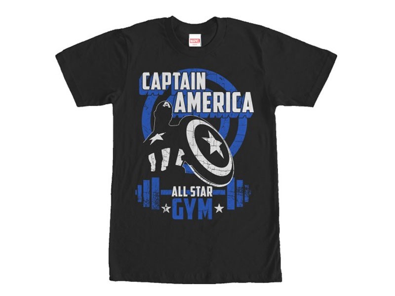 Men's Captain America All Star Gym T-Shirt