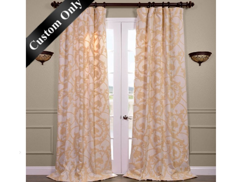 Naomi Embroidered Cotton Crewel Curtain