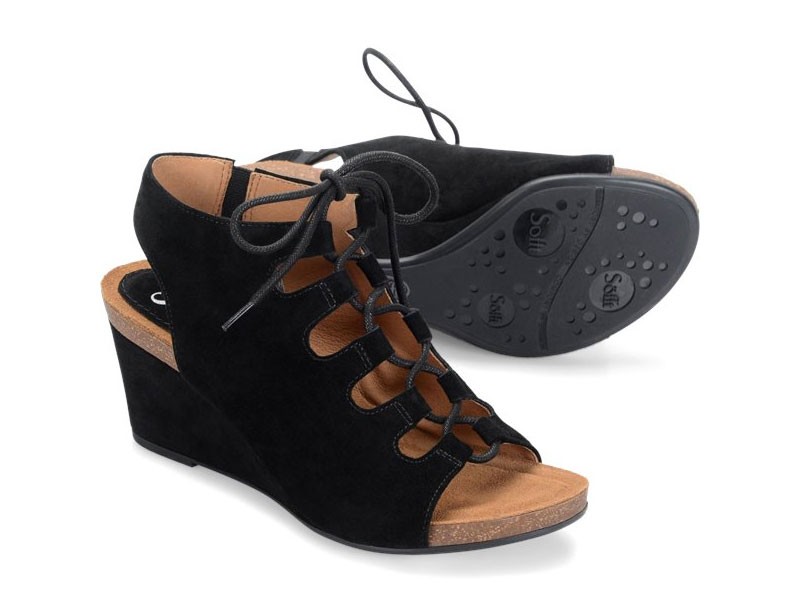 Maize Black-Suede Sandal For Women