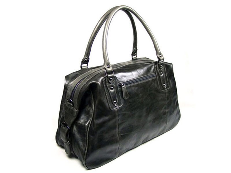 Soft Vintage Leather Overnight Duffel Bag For Men