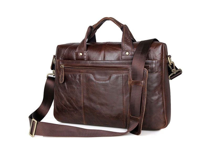 Classic Distressed Vintage Leather Messenger Bag