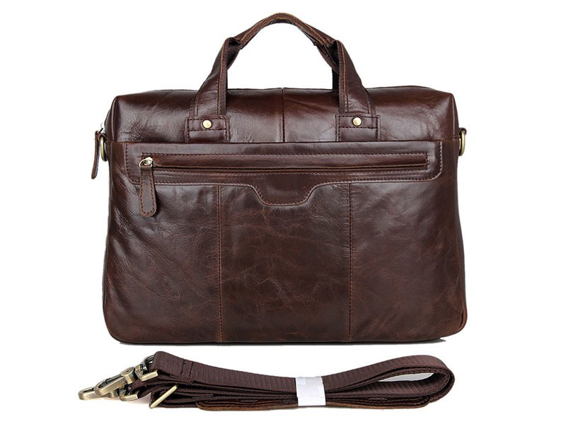 Classic Distressed Vintage Leather Messenger Bag