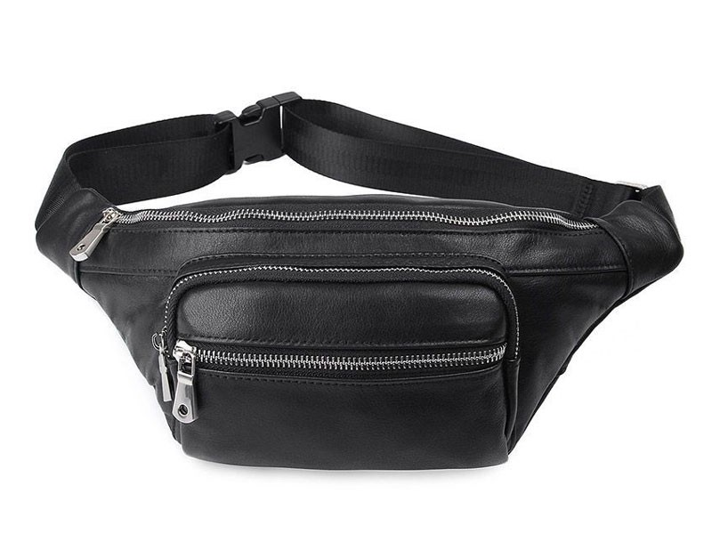 Men's Soft Vintage Leather Waist Fanny Pack & Sling