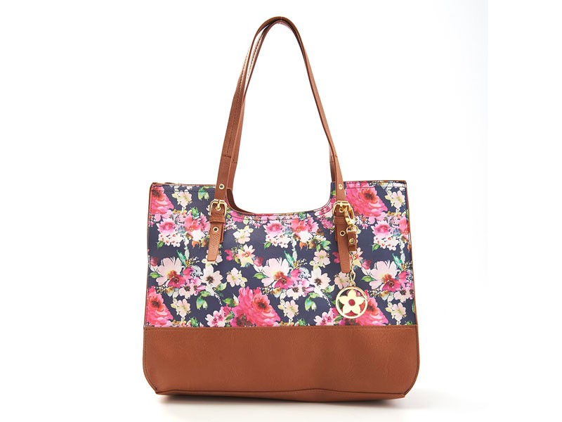 Bueno Floral Print Block Promo Tote