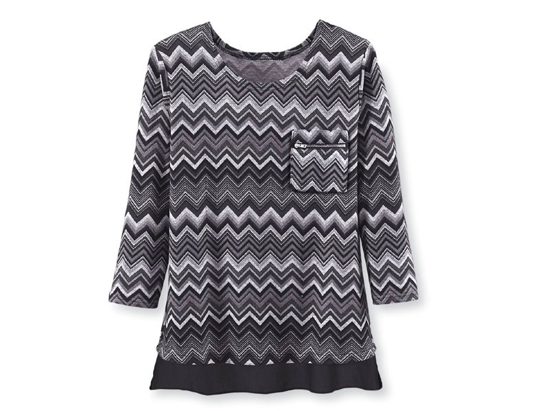 Women's Zip Pocket Chevron Top