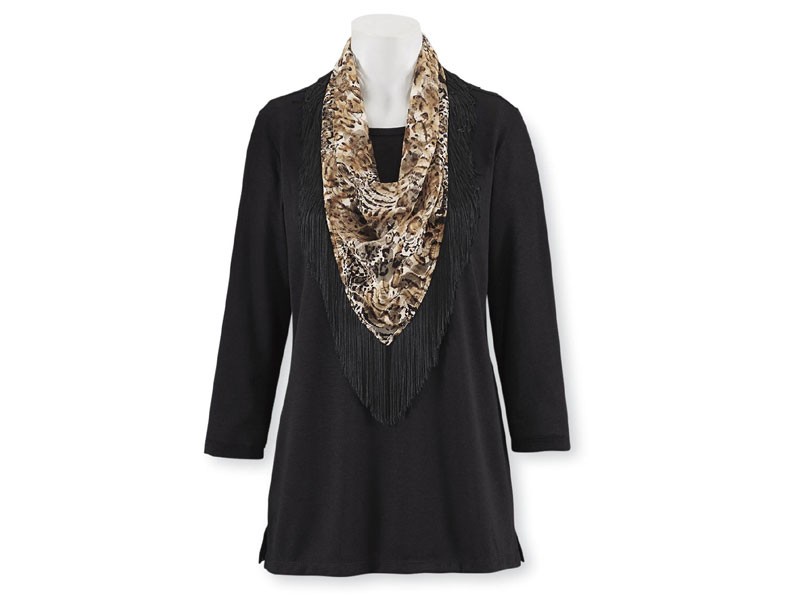 Two-For Tunic & Lace Scarf Set For Women