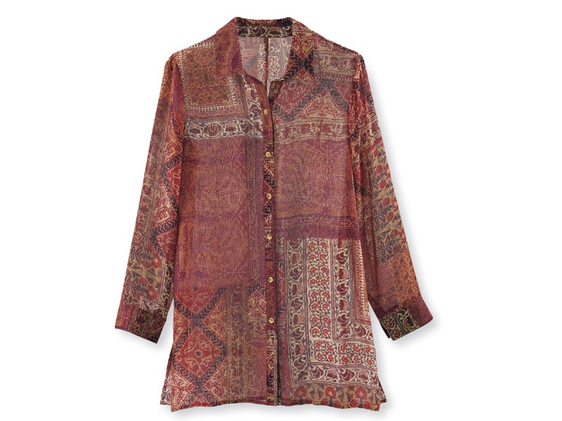 Women's Autumnal Georgette Tunic