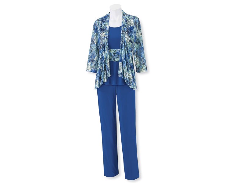 Painterly Floral Cardigan Top & Pants Set