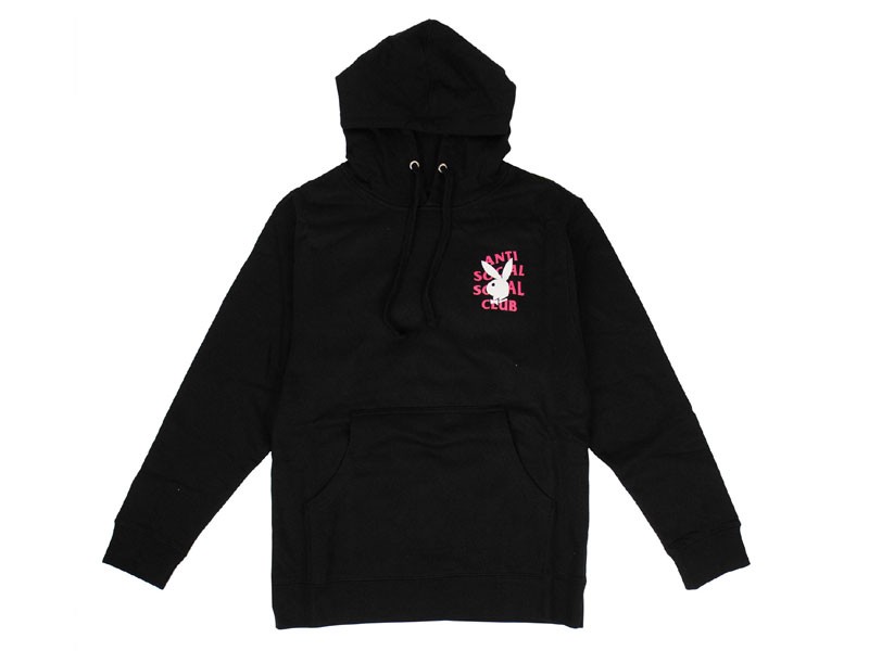 Playboy Remix ASSC Men's Hooded Sweatshirt Black