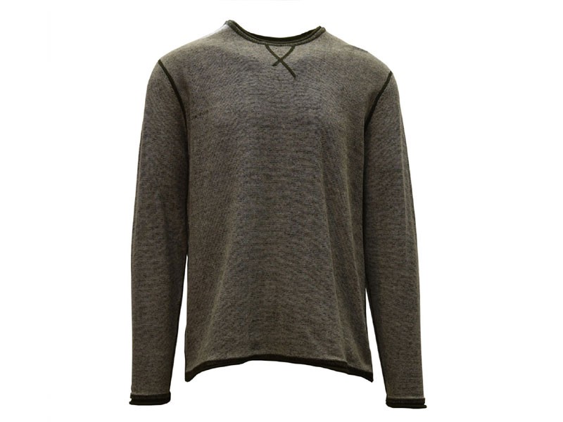 Kearney Tactical Green Silk White Long Sleeve Sweater For Men