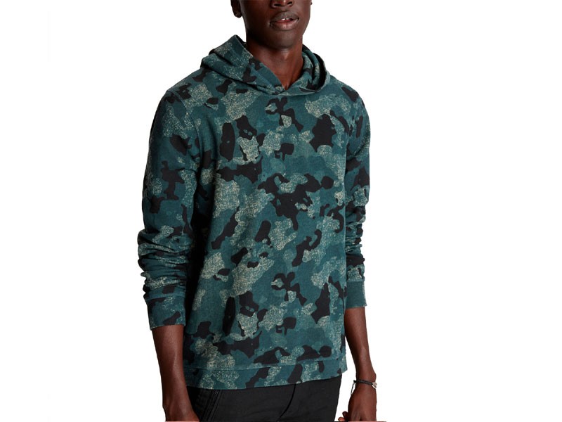 Alexandria Long Sleeve Camo Men's Sweatshirt Pullover Hoody W Sid Dark Forest