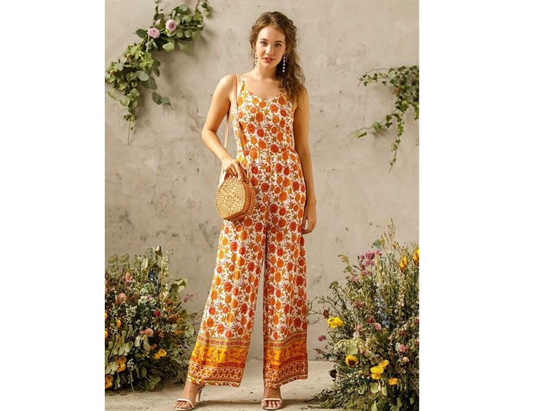 Floral Print Cami Jumpsuit For Women