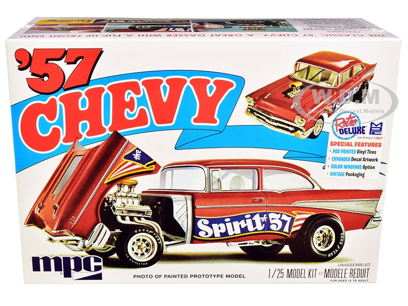 Skill 2 Model Kit 1957 Chevrolet Gasser Flip Nose Model Car