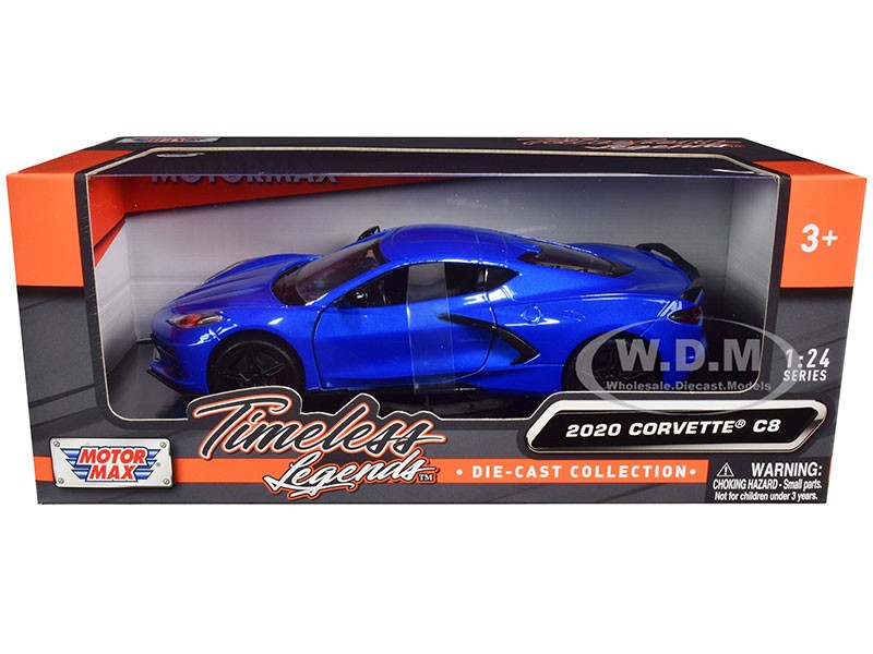  Chevrolet Corvette C8 Stingray Blue Metallic Timeless Legends Model Car