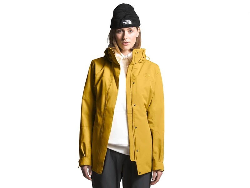 The North Face Westoak City Trench Coat for Women in Bamboo Yellow