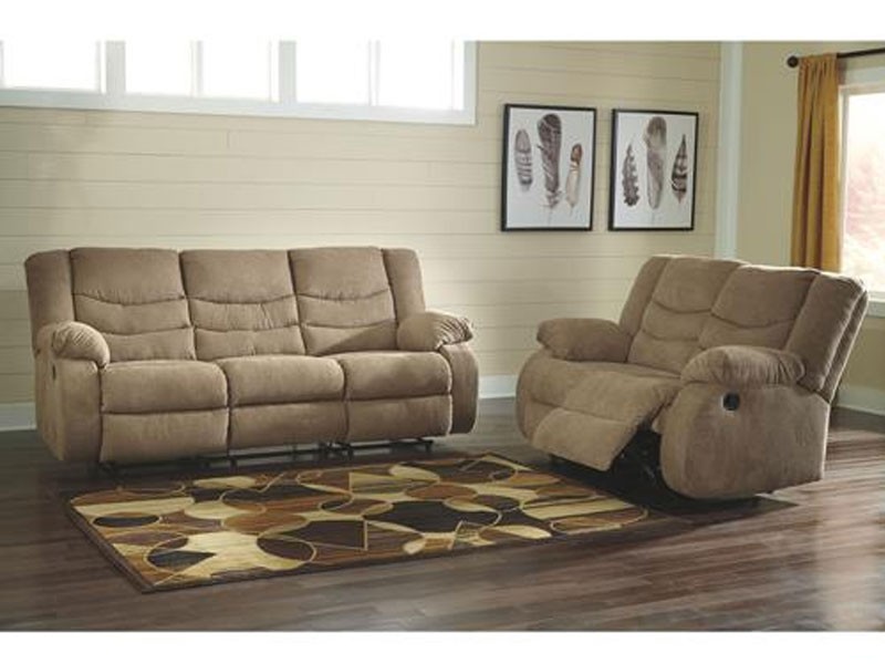 Ashley Furniture Tulen Beige Reclining Living Room Set