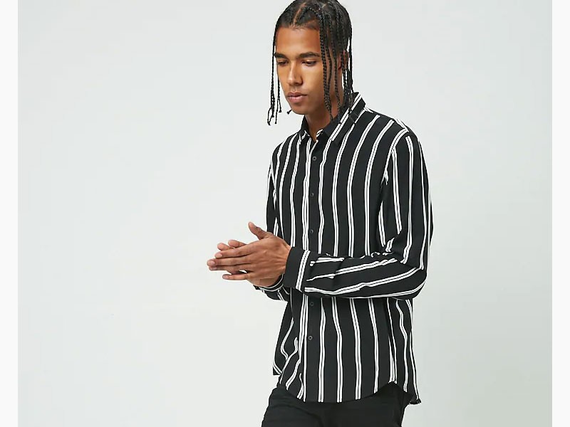 Men's Classic Long Sleeve Striped Shirt