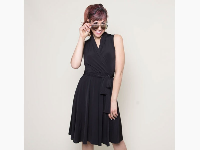 Women's Ruby Dress Sleeveless Solid Black