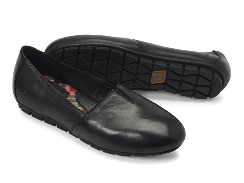 Born Sebra In Black Leather Shoe For Women
