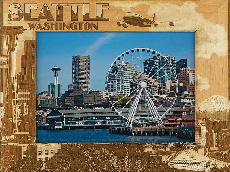 Seattle Washington Space Needle Rainier Skyline