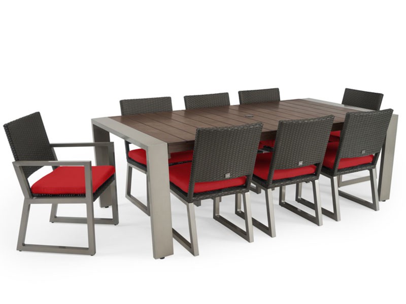 Milo Espresso 9 Piece Dining Set